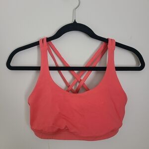lululemon athletica ENERGY Coral Pink Strappy Sports Bra